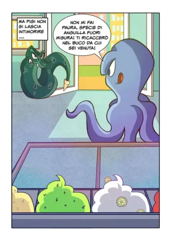 img Storie a fumetti per i grandi e piccoli clienti della Gelateria