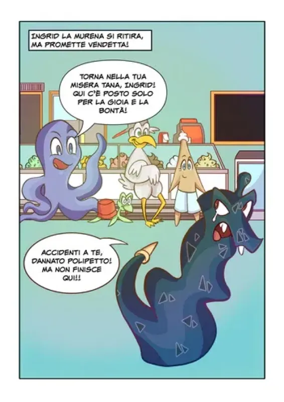 img Storie a fumetti per i grandi e piccoli clienti della Gelateria