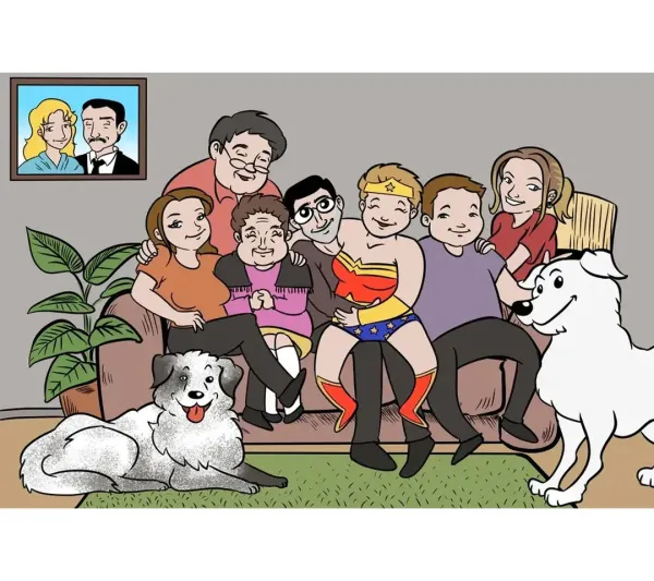 Tutta la family sul divano!