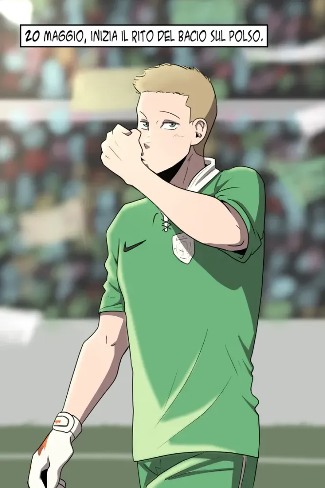 Un fumetto stile manga per Maro Silvestri portiere dell Udinese 2