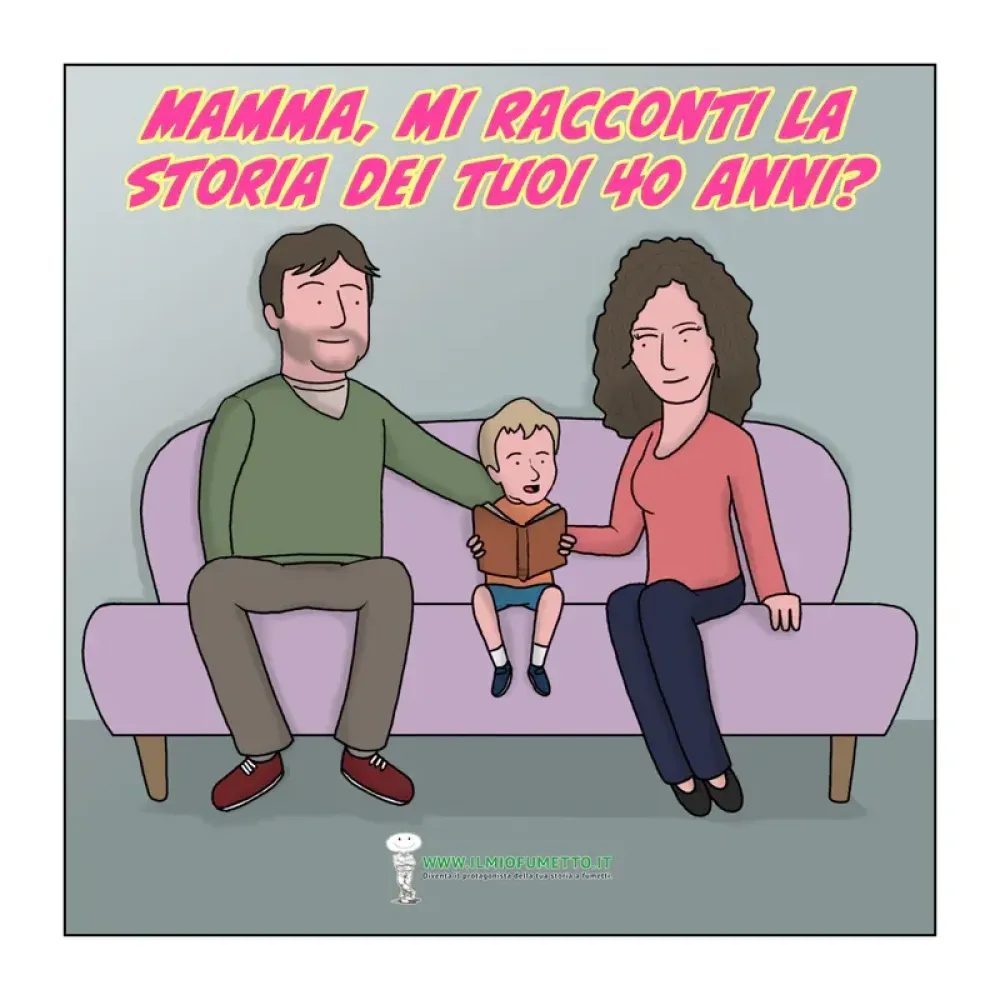 Fumetto personalizzato per i 40 anni di Francesca 1
