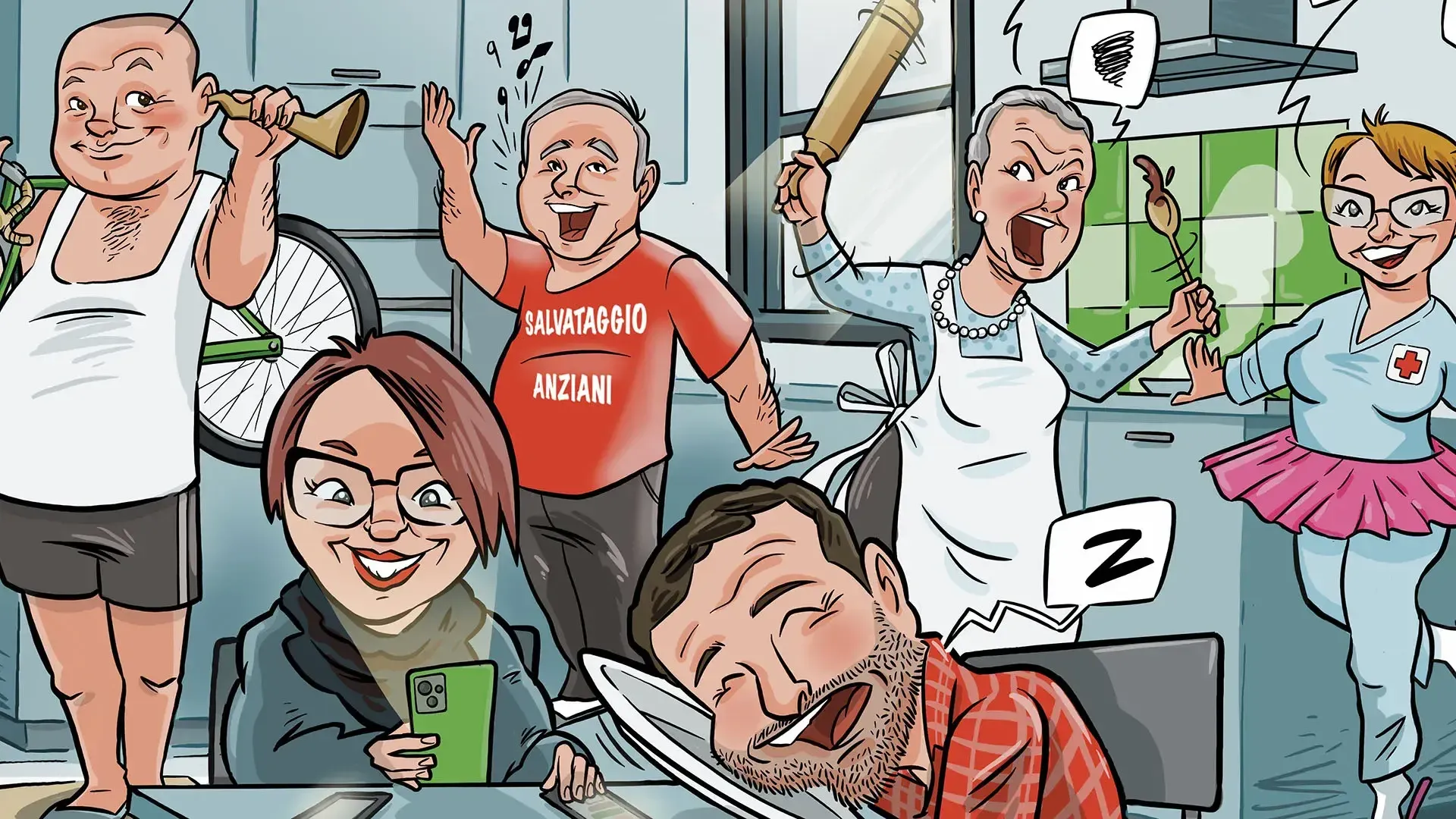 img caricatura di famiglia