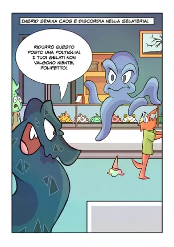 img Storie a fumetti per i grandi e piccoli clienti della Gelateria