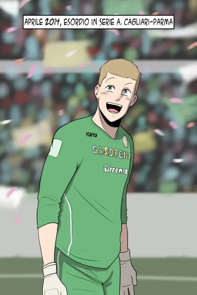 Un fumetto stile manga per Maro Silvestri portiere dell Udinese 3